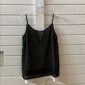 Layered black tank top